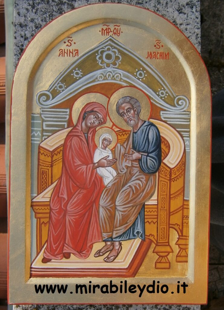 Icona famiglia B.V.Maria, Santi Anna e Gioachino 