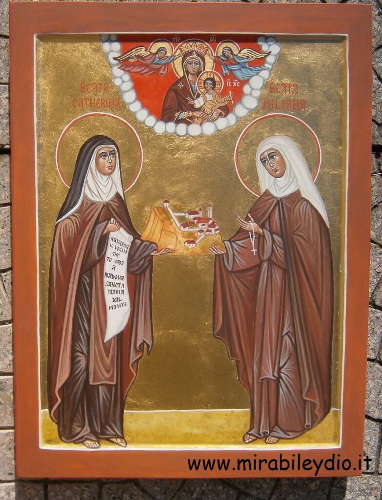 Icona Beate Caterina e Giuliana   -2023- 30 x 40 cm