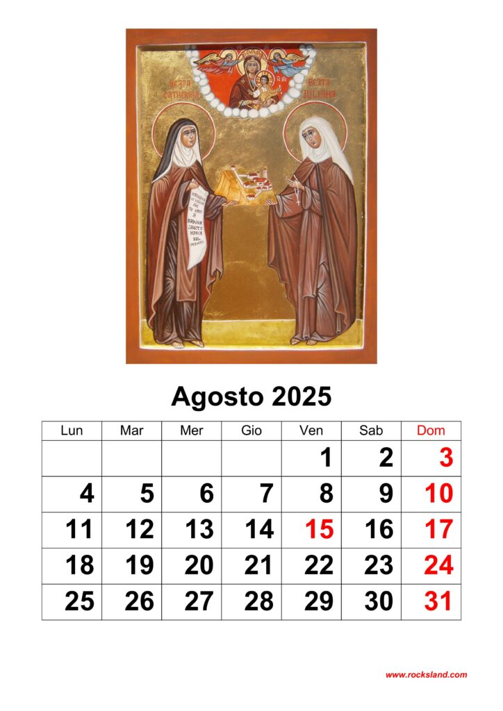 calendario icone 2025 agosto 

